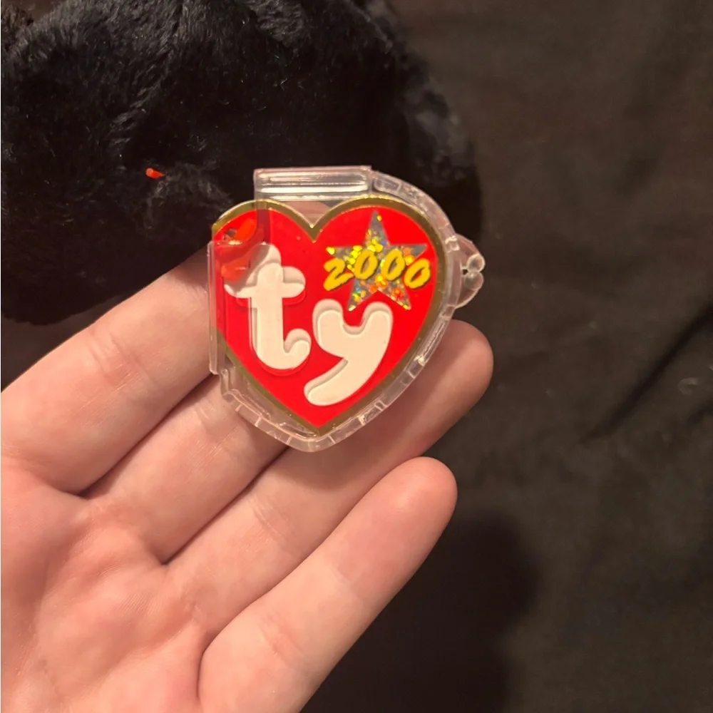 Ty Beanie Baby Black Bear Plush - Cinders (2000) - Picture 3 of 4